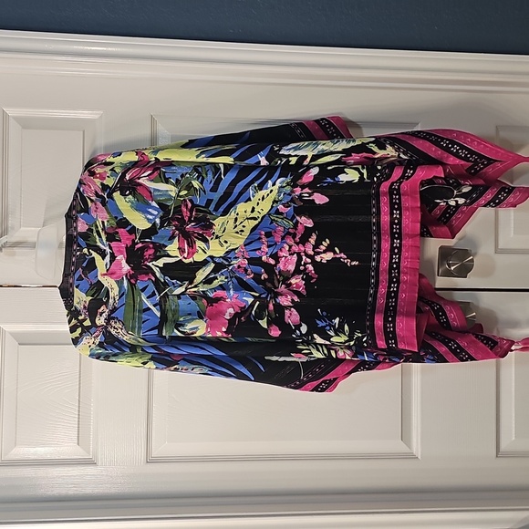 NWT Vince Camuto Exotic Blooms Crinkle Topper Open Front OS - Picture 12 of 13